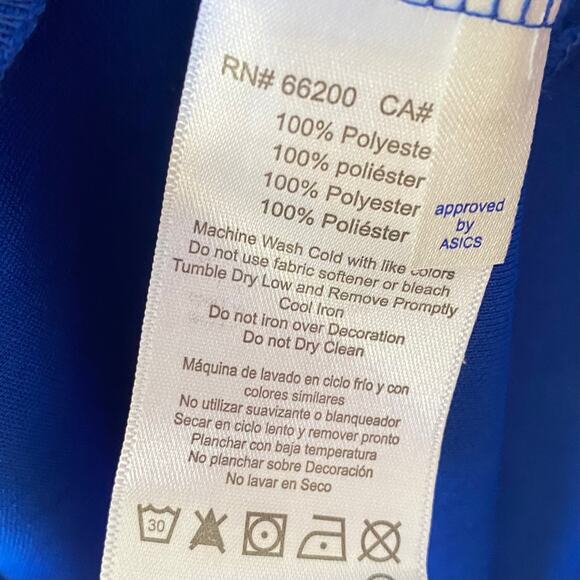 NEW ASICS Junior's Cali Track Sports Jacket Blue Size XL Full Zip Soccer - Picture 5 of 5